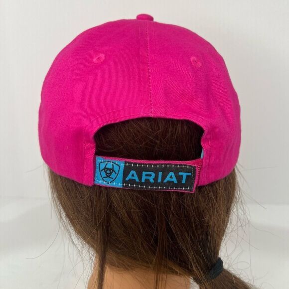 Ariat Ballcap Textile One Size Adjustable Pink/Blue Details Unisex - Picture 3 of 9